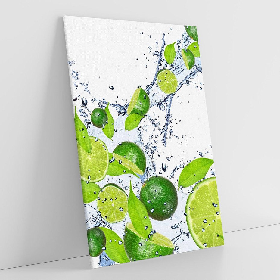 Obraz na płótnie 50x70 - Cytrusowa Świeżość - limonki, cytryny