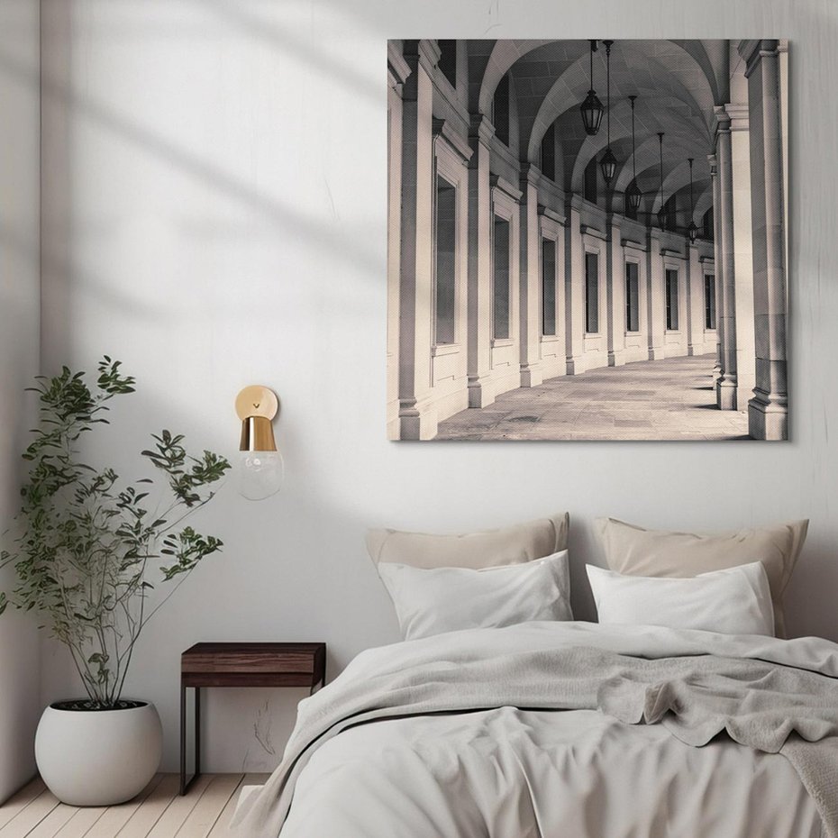 Obraz na płótnie 40x40 - Kolumny Elegancji - architektura, kolumny