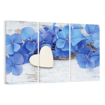 Obraz na płótnie 120x80 - Kwiatowe serce - kwiaty, serce