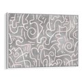 Obraz w ramie 120x80 - Sploty odblasków i zawirowań - abstrakcyjne rysunki, wzorek - rama biała