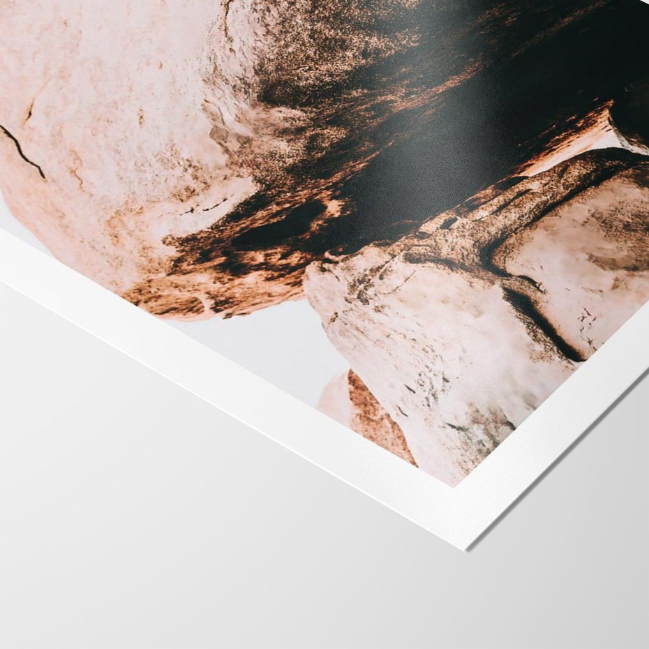 Plakat bez ramy 50x70 - Tekstura Brązu - skały, głazy