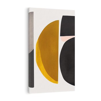 Obraz na płótnie 80x120 - Tajemnice sztuki odkryte - geometryczne półkola, kształty