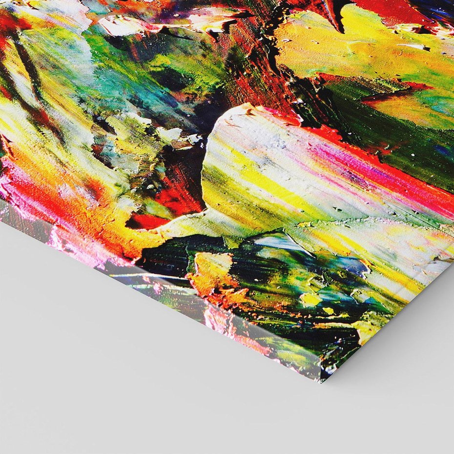 Obraz na płótnie 120x80 - Szalejące ognie kolorów - abstrakcja, farby olejne