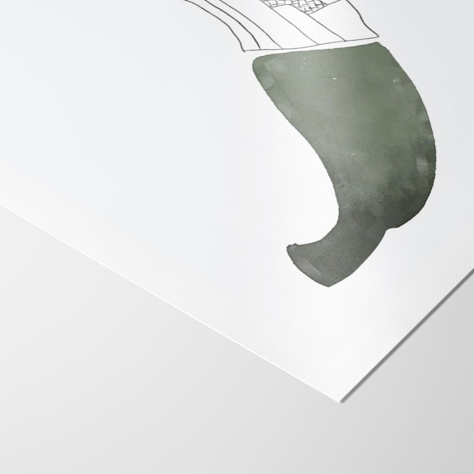 Plakat bez ramy 40x50 - Rozkwitające Barwy Akwareli - minimalistyczny plakat, banan