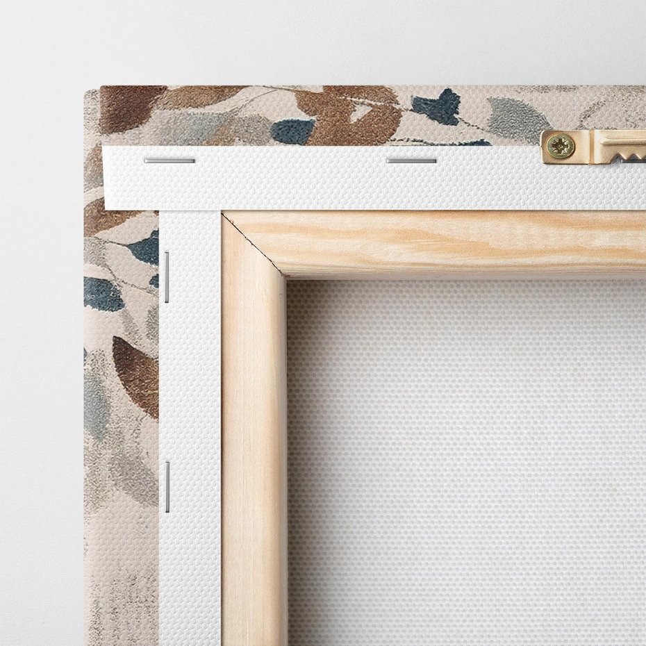 Obraz na płótnie 60x60 - Refleksje liściowych barw - abstrakcyjne kształty, przypominają liście