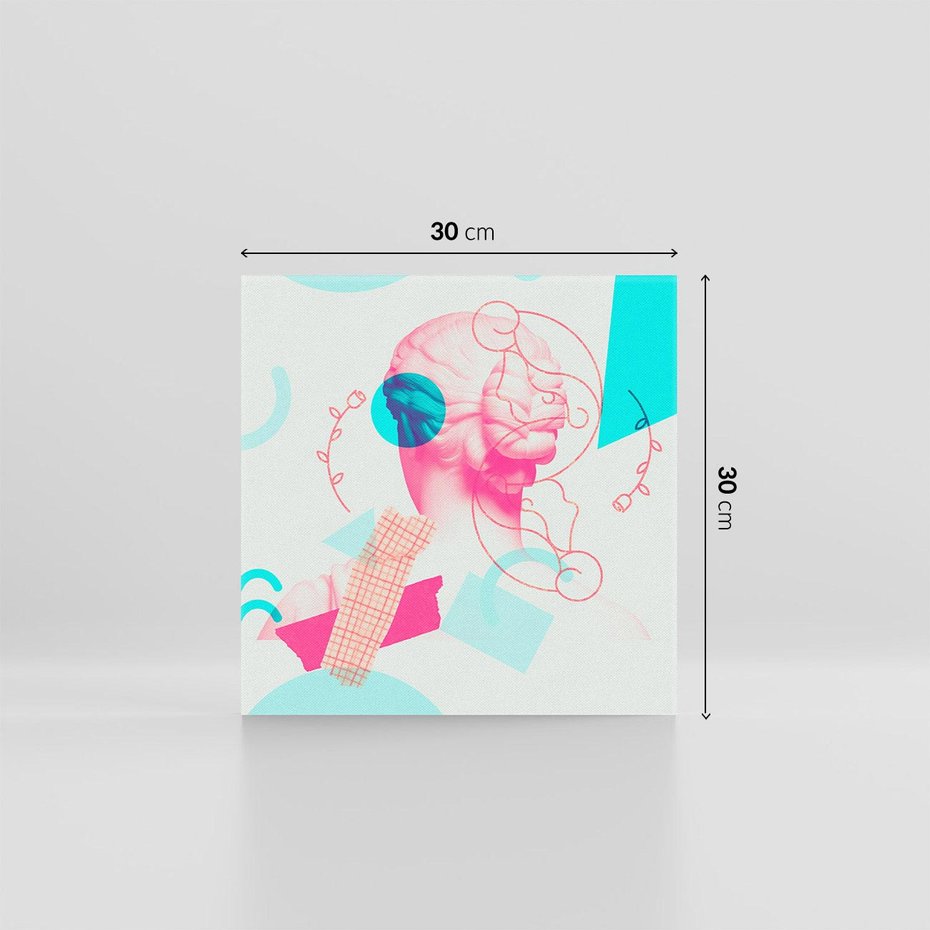 Obraz na płótnie 30x30 - Sztuka w Różach - nowoczesna sztuka, kolaż ze zdjęć