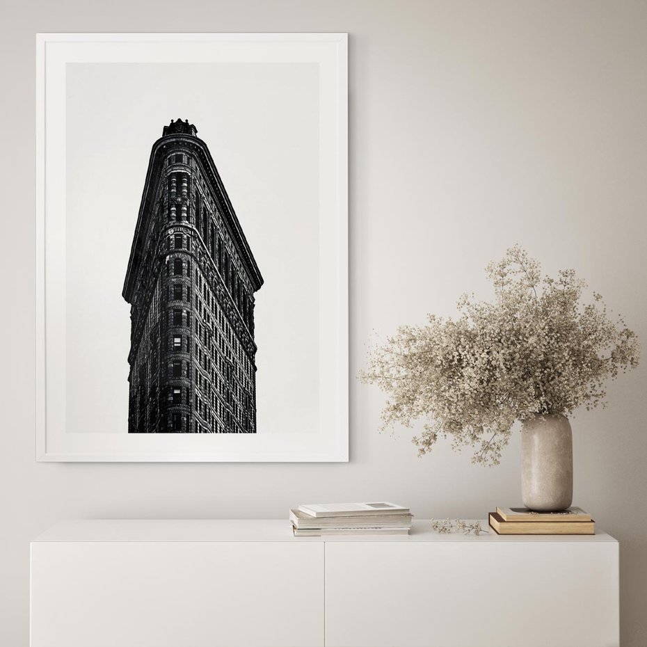 Plakat w ramie 30x40 - Majestatyczna Architektura - architektura, majestatyczny budynek - rama biała