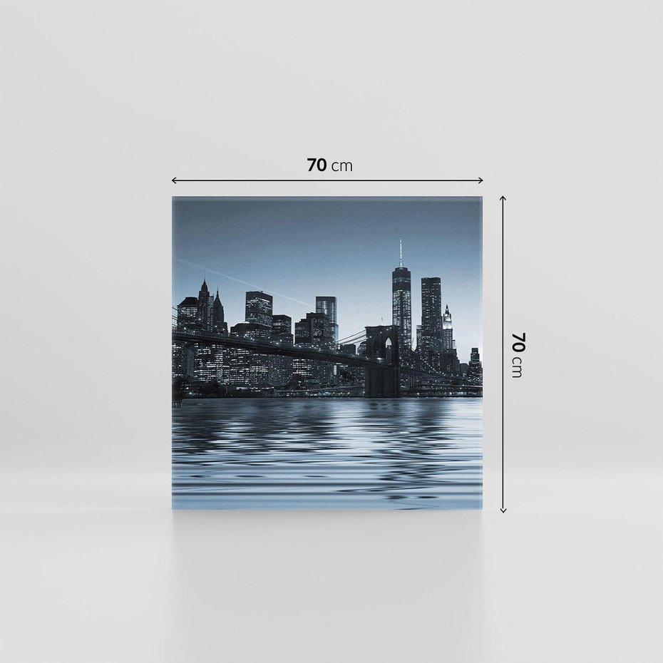 Obraz na płótnie 70x70 - Ikona Manhattanu: Most w Nowym Jorku - most, Nowy Jork