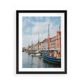 Plakat w ramie 40x50 - Wibracje Miejskiego Klimatu - Dania, Kopehaga - rama czarna