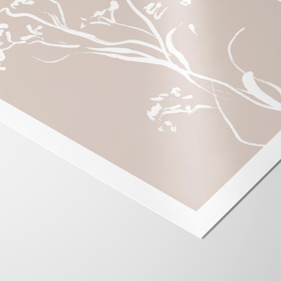 Plakat bez ramy 50x70 - Harmonijne Mini Boho - minimalistyczny delikatny obraz, beżowe odcienie