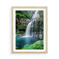 Plakat w ramie 50x70 - Tropikalny Wodospad - wodospad, tropikalny - rama drewno