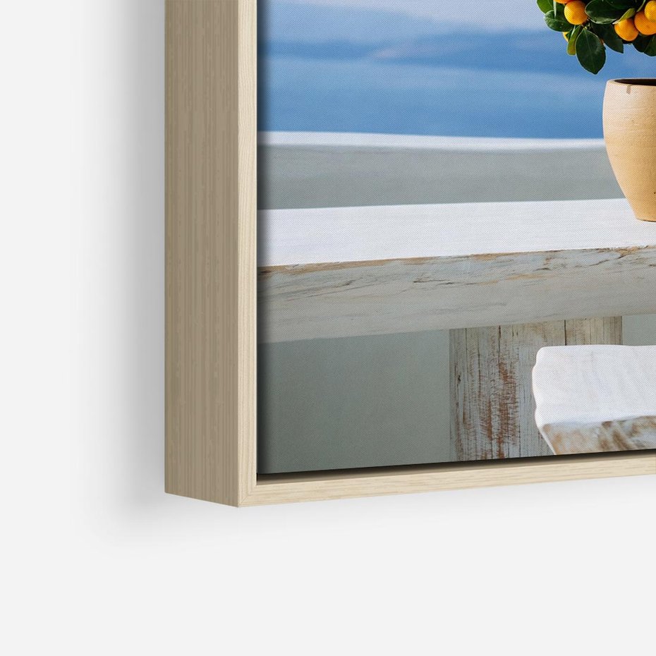 Obraz w ramie 50x50 - Uroki Santorini - Santorini, Grecja - rama drewno