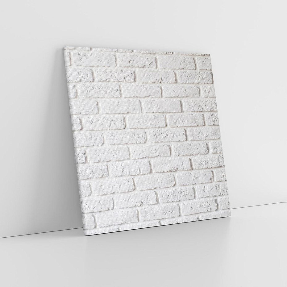 Obraz na płótnie 40x40 - Wymiarowa Struktura - ściana, cegła