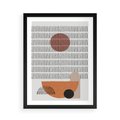Plakat w ramie 50x70 - Symetria w Stylu Mid-Century - minimalistyczny obraz, mid-century styl - rama czarna