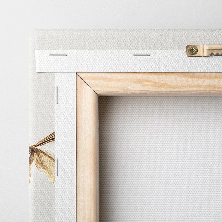 Obraz na płótnie 70x70 - Egzotyczny Blask - złote, liście