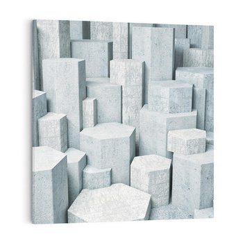 Obraz na płótnie 50x50 - Wymiarowe abstrakcje ożywiające przestrzeń - 3D, abstrakcja