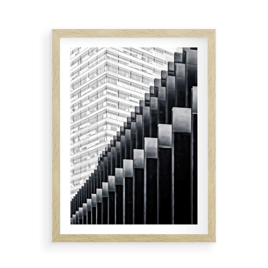 Plakat w ramie 50x70 - Architektura Stopniowa - architektura, budynki - rama drewno