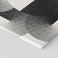 Obraz na płótnie 60x60 - Taniec Szarych Okręgów - graficzne, geometryczne kształty