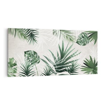 Obraz na płótnie 100x50 - Tropikalne Akwarele - tropikalne liście, akwarela