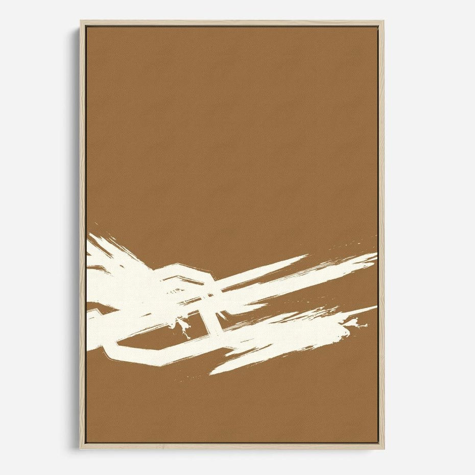 Obraz w ramie 50x70 - Taniec Energii - abstrakcyjne kreski, maźnięcia - rama drewno
