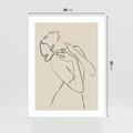 Plakat bez ramy 30x40 - Bezkresny Taniec - kobieta, szkic