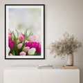Plakat w ramie 30x40 - Tulipany w pełnym rozkwicie - tulipany, kwiaty - rama czarna