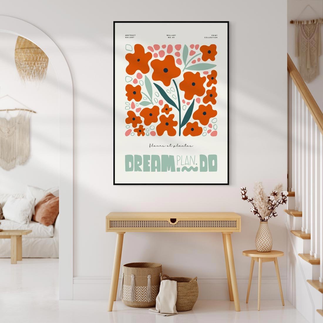 Obraz w ramie 50x70 - Abstrakcyjne Spektrum - kwiaty, abstrakcja - rama czarna