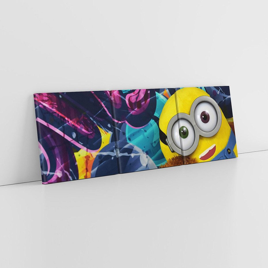 Obraz na płótnie 150x50 - Świat minionków w graffiti - minionek, graffiti