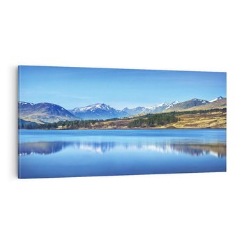 Obraz na płótnie 120x60 - Siła i Spokój Przyrody - góry, jezioro