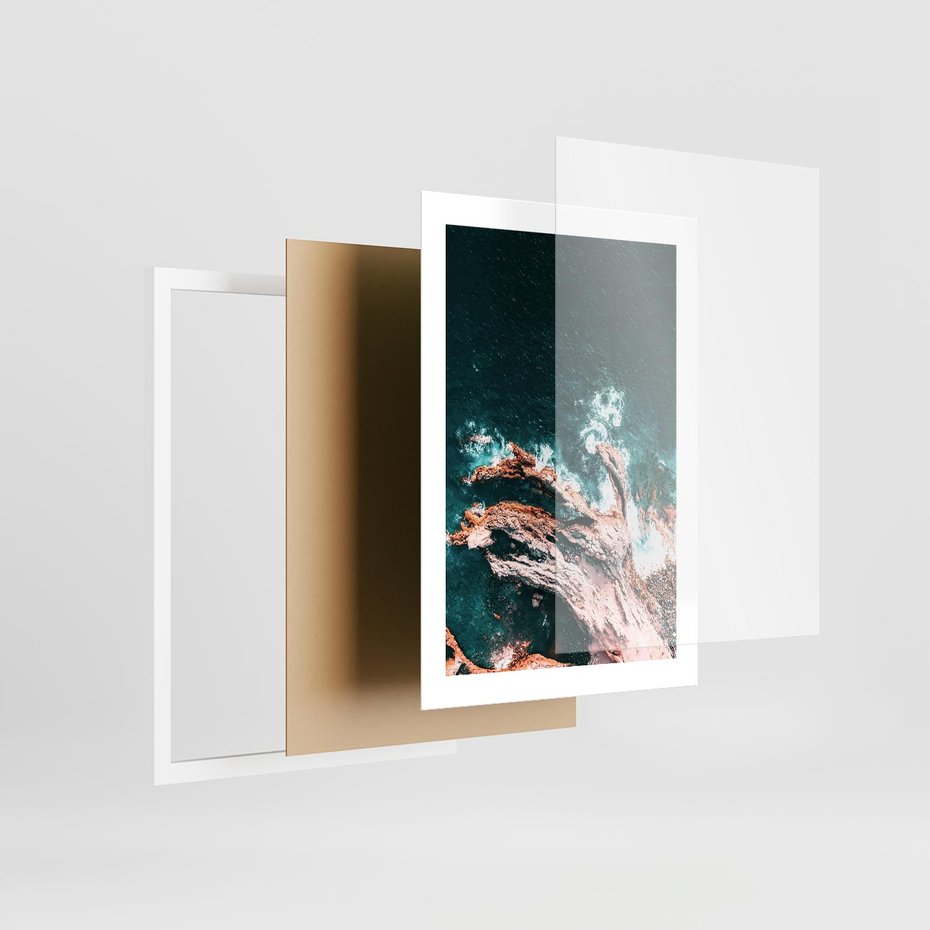 Plakat w ramie 30x40 - Morze w Perspektywie - morze, ocean - rama biała