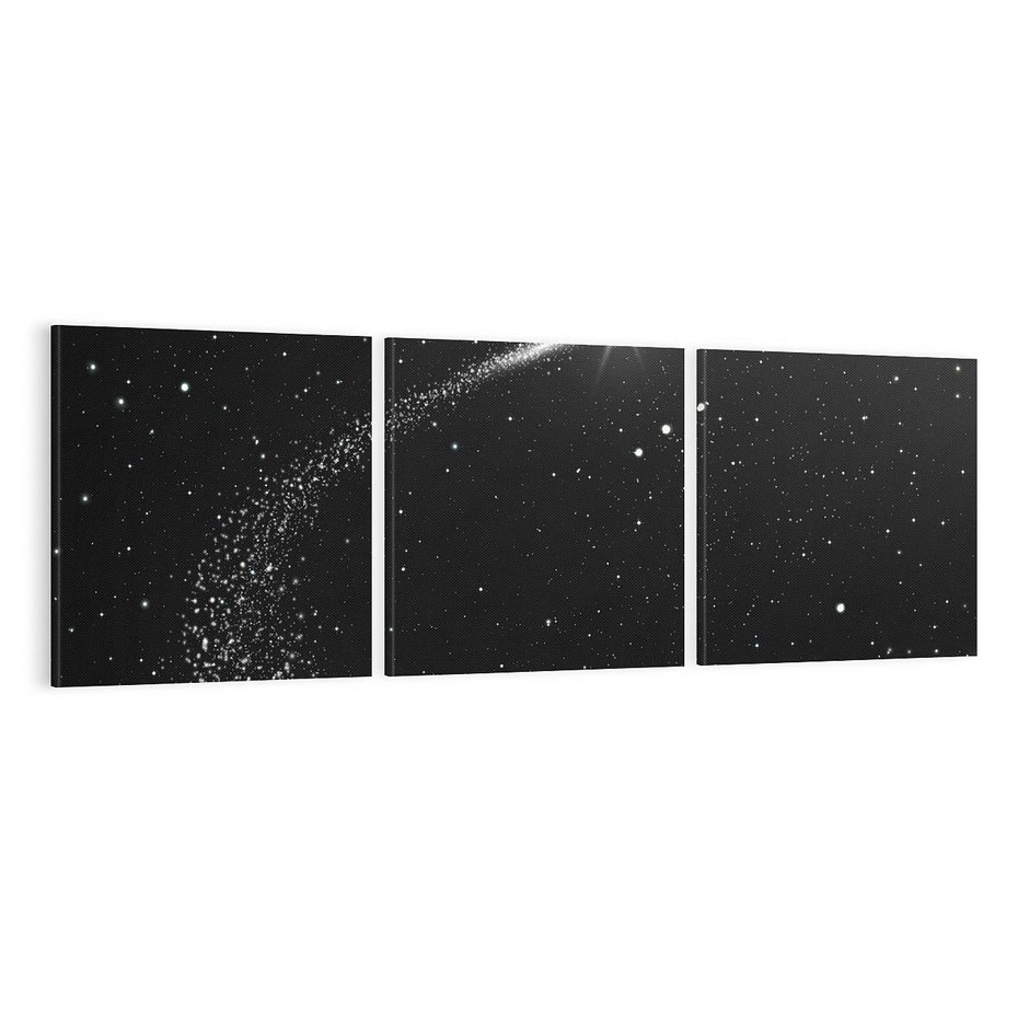 Obraz na płótnie 120x40 - Kometa wśród gwiazd - kometa, gwiazdy