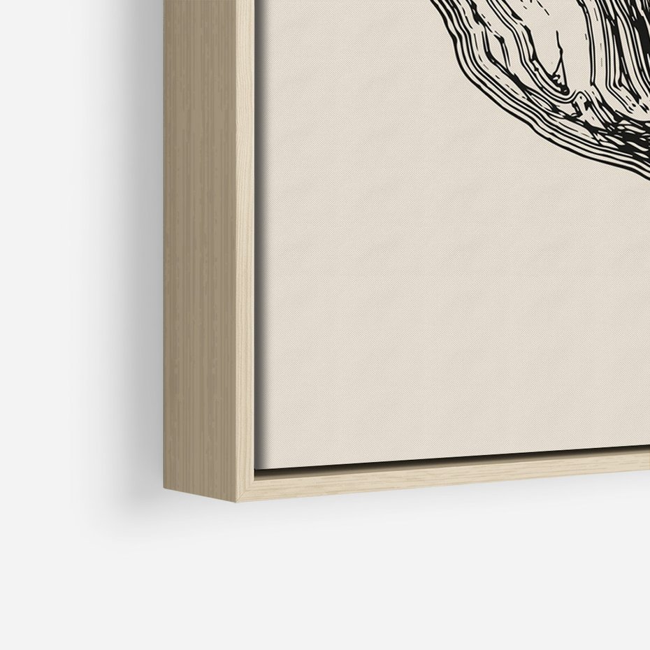 Obraz w ramie 80x120 - Abstrakcyjne Odbicie - abstrakcyjne odbicie, biało czarny - rama drewno
