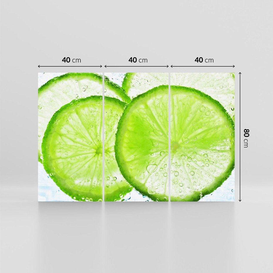 Obraz na płótnie 120x80 - Soczyste limonki - limonki, owoce