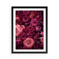 Plakat w ramie 50x70 - Róże - piękno kwiatów - róże, kwiaty - rama czarna
