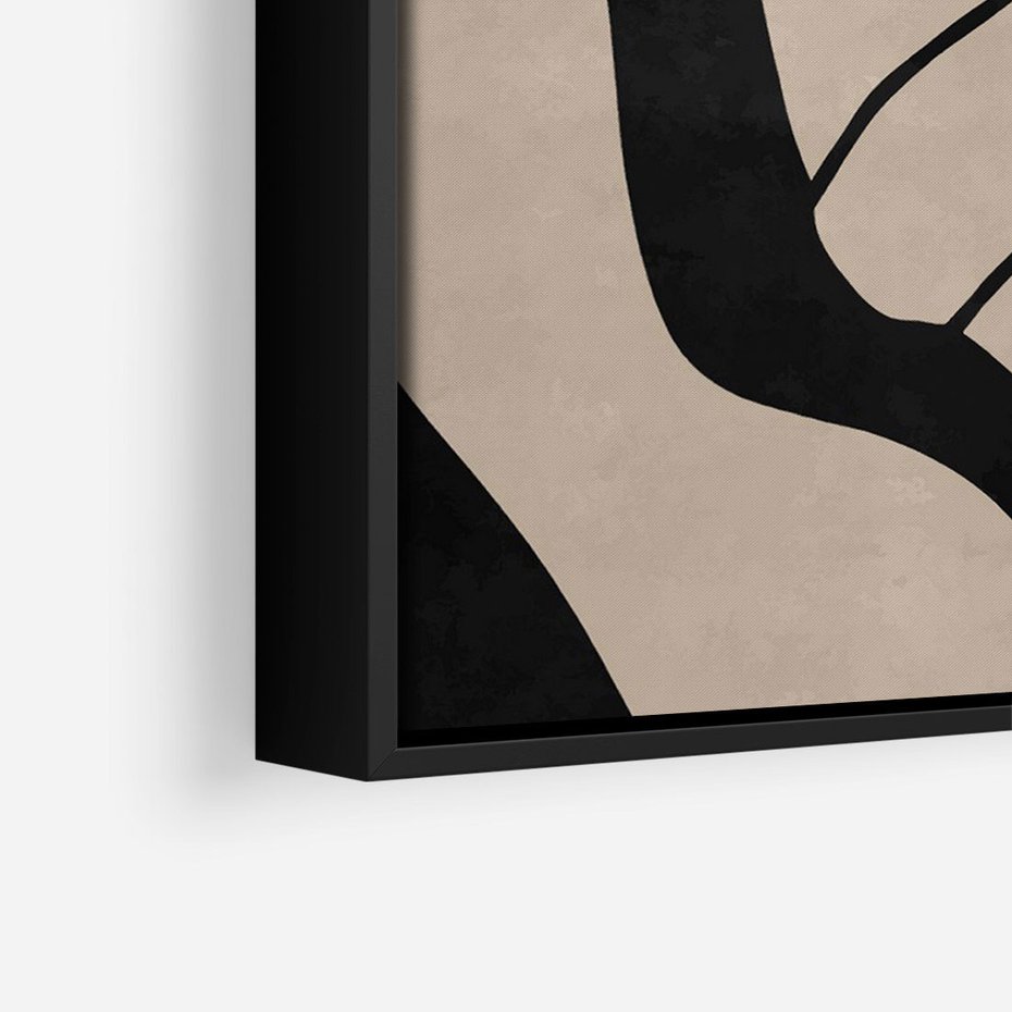 Obraz w ramie 70x100 - Obce Wariacje - abstrakcyjne linie, mroczny plakat - rama czarna