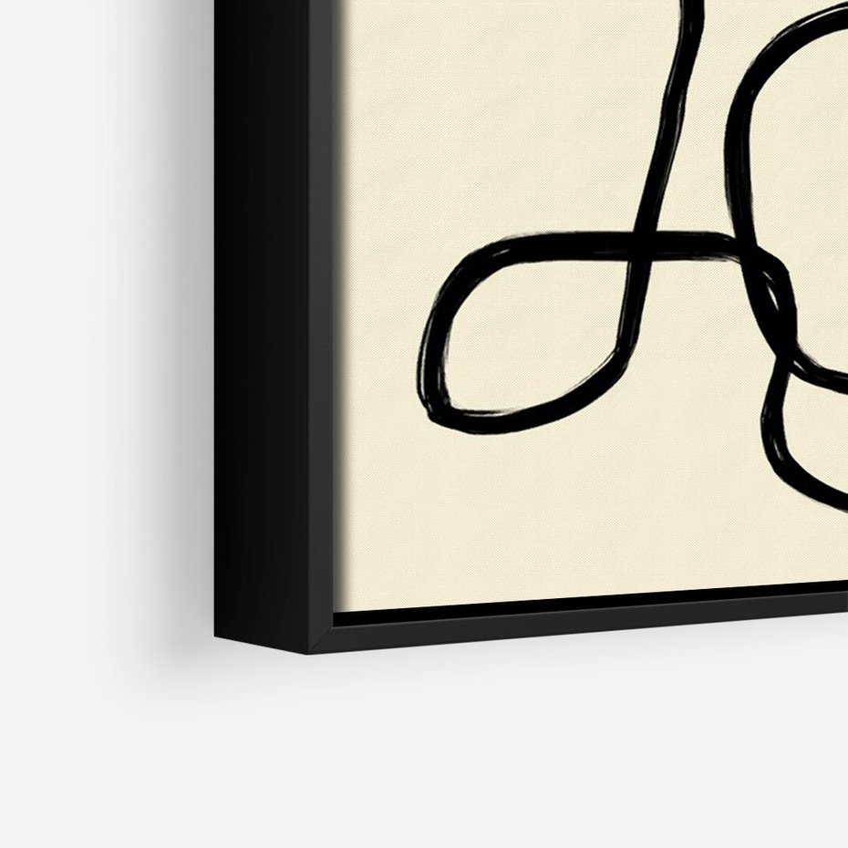 Obraz w ramie 50x70 - Zaklęte Aberracje - abstrakcyjna sztuka, przypominająca kwiat - rama czarna