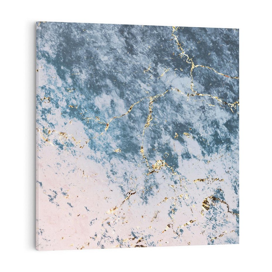 Obraz na płótnie 70x70 - Elegancja i Wyrafinowanie - marmur, złoto