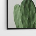 Obraz w ramie 50x70 - Majestatyczne Wysokości - kaktusy, liście - rama czarna
