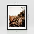 Plakat w ramie 40x50 - Jesienna Harmonia - suche paprocie, jesienny krajobraz - rama czarna