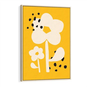 Obraz w ramie 50x70 - Bezgraniczne Impulsy - abstrakcyjny kwiat, plakat - rama drewno