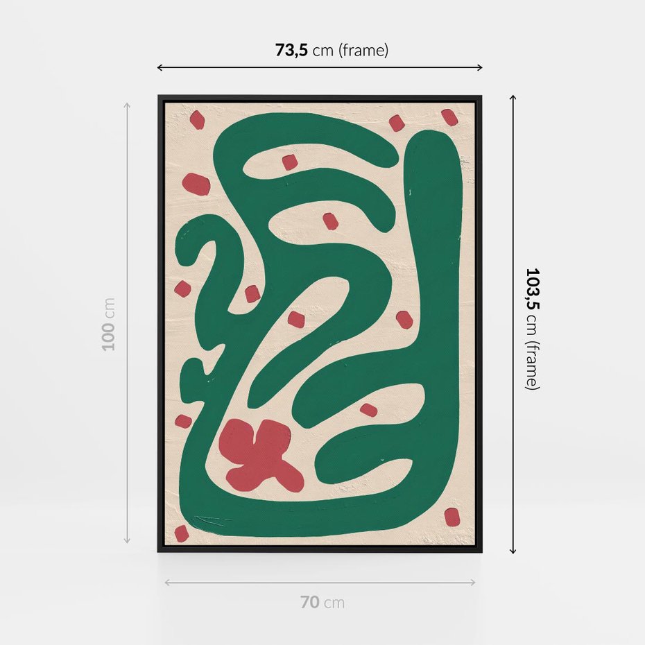 Obraz w ramie 70x100 - Boho Widoki - abstrakcyjny obraz, plakat - rama czarna