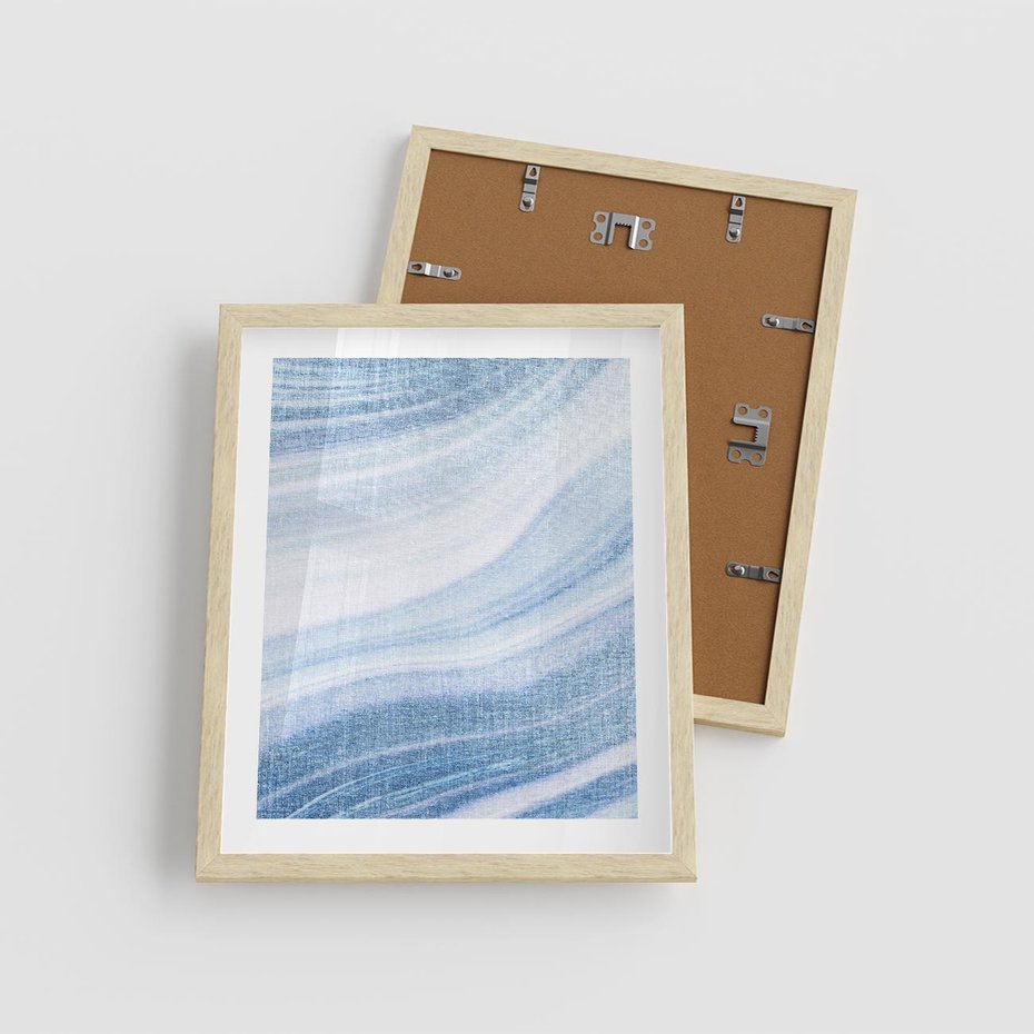 Plakat w ramie 40x50 - Abstrakcyjna akwarela - abstrakcja, akwarela - rama drewno