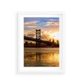 Plakat w ramie 30x40 - Most w mieście - most, miasto - rama biała