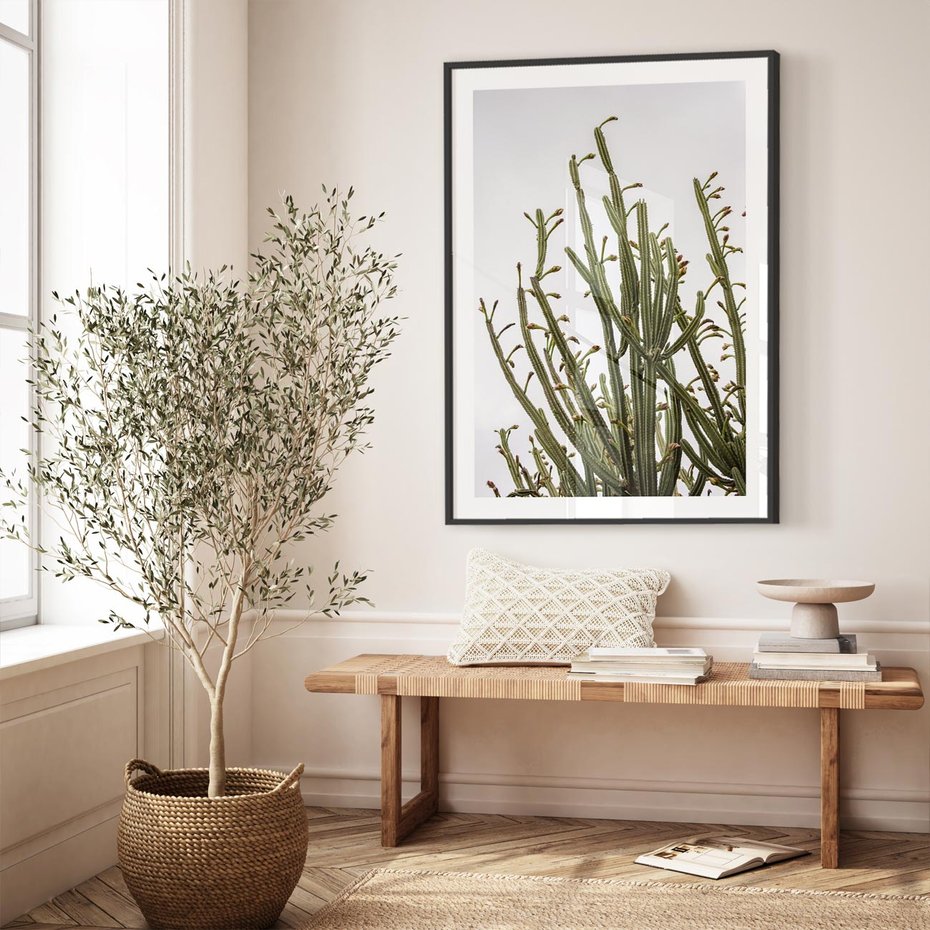 Plakat bez ramy 21x30 - Ekskluzywna Roślinność - kaktusy, liście