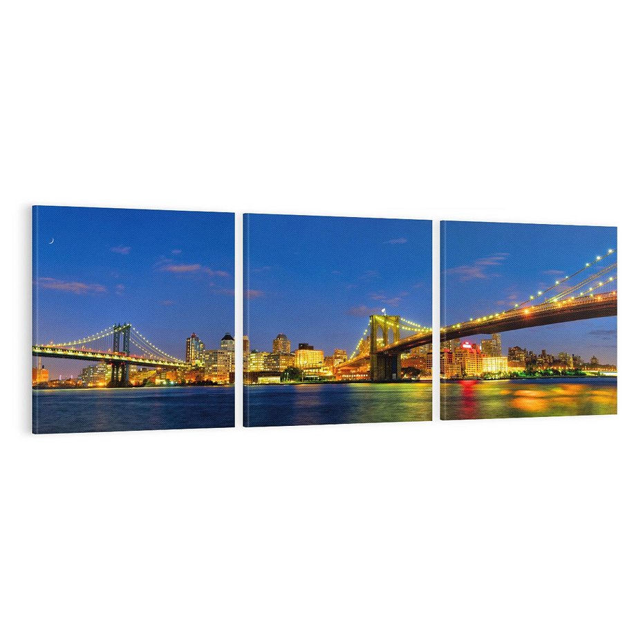 Obraz na płótnie 120x40 - Symbol Manhattanu - most, Nowy Jork