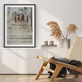 Plakat bez ramy 30x40 - Schody we Włoskim Miasteczku - schody, śródziemnomorskie miasteczko