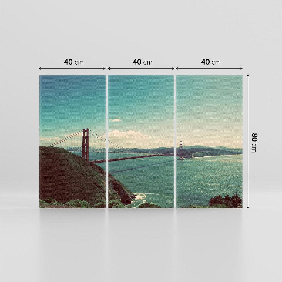 Obraz na płótnie 120x80 - Golden Gate - Most w USA - Golden Gate, USA