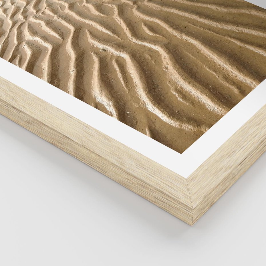 Plakat w ramie 40x50 - Piasek i Nieskończoność - pustynia, piasek - rama drewno