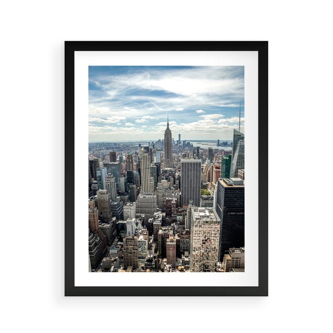 Plakat w ramie 40x50 - Duch Nowego Jorku - Manhattan, Nowy Jork - rama czarna