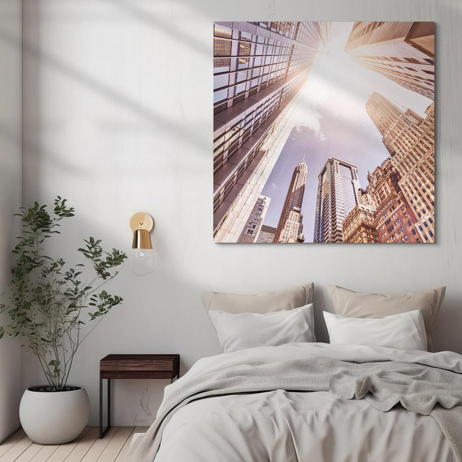 Obraz na płótnie 50x50 - Oczami artysty - miasto, perspektywa